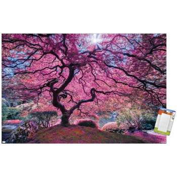 Trends International Pink Tree 2 by Moises Levy Unframed Wall Poster Prints
