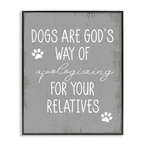 Stupell Industries Dogs are G Way Quote Pawprint Pet Humor Black Framed Giclee Art - 1 of 4