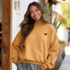 Dalix Butterfly Embroidery Relaxed Crewneck Sweatshirt Soft Fleece Fit Lounge Womens - 3 of 4