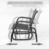 2-Piece Outdoor Glider Swing, Rocking Chair Set with Breathable Mesh Fabric, Sturdy Durable Frame, Curved Armrests, Supports Up to 264 lbs. - 4 of 4