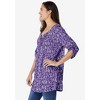 Woman Within Plus Size 7-Day Three-Quarter Sleeve Pintucked Henley Tunic - 4 of 4