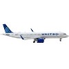 Airbus A321neo Commercial Aircraft "United Airlines" White with Blue Tail 1/400 Diecast Model Airplane by GeminiJets - 3 of 4