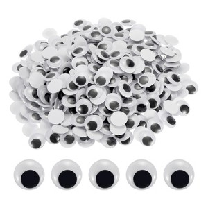 Unique Bargains Self-Adhesive Mini Plastic Craft Wiggle Eyes 500 Pcs - 1 of 4