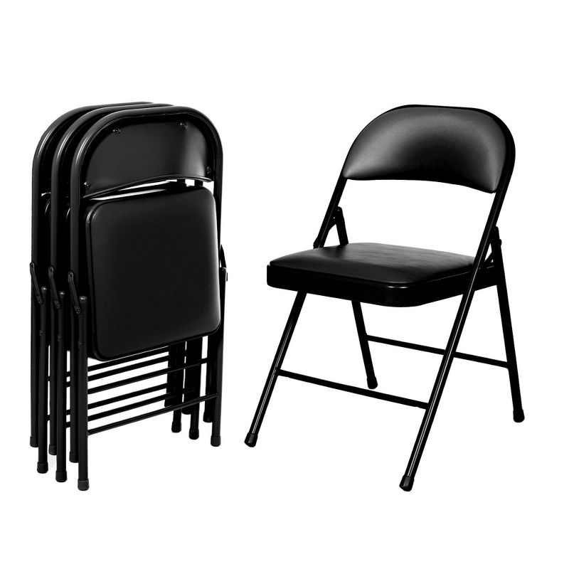 Set of 4 Vinyl Padded Steel Folding Chairs - Hampden Furnishings, 2 of 9