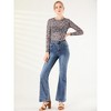Allegra K Women's Retro High Waist Stretchy Flare Denim Jeans - 3 of 4