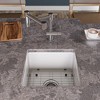 ALFI Gray Matte Square 18 Inches x 18 Inches Undermount / Drop In Fireclay Prep Sink - 2 of 4