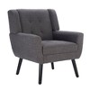 CENGHU Teddy Material Ergonomics Accent Chair, Modern Upholstered Living Room Chair With Black Legs, for Indoor Home - 2 of 4