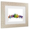 Trademark Fine Art Michael Tompsett Philadelphia Pennsylvania Skyline Matted Framed Art - image 3 of 4