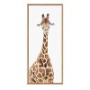 Kate & Laurel All Things Decor 18"x40" Sylvie Standing Giraffe Framed Canvas by Amy Peterson Natural - 2 of 4
