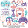 Big Dot of Happiness Mermaid Photo Booth Props Kit, Under the Sea Mermaid Birthday Party Supplies - 20 Count Selfie Prop Sticks - 3 of 4