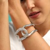 SOHI Women's Metallic Silver The Opposta Cuff Bracelet - 4 of 4