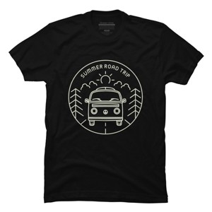 Men's Design By Humans Summer Road Trip (Cream) By VEKTORKITA T-Shirt - 1 of 2