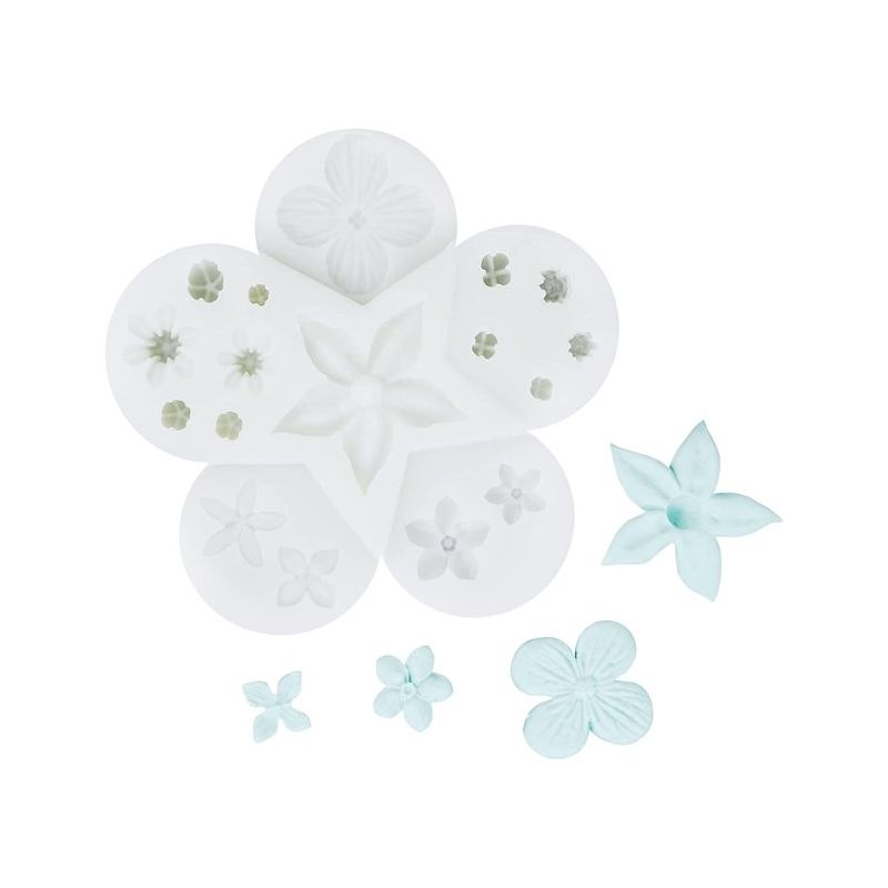 O'Creme Filler Flowers Silicone Fondant Mold - 3" x 3" - White, 5 of 6