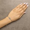 .925 Sterling Silver Diamond Accent Heart Infinity Bolo Adjustable Bracelet - 3 of 4