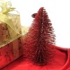 ENESCO 12.0 Inch Red Glitter Tree Sparkle Glitter Bottle Brush Trees - 3 of 3