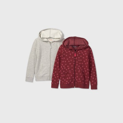 burgundy zip up hoodie