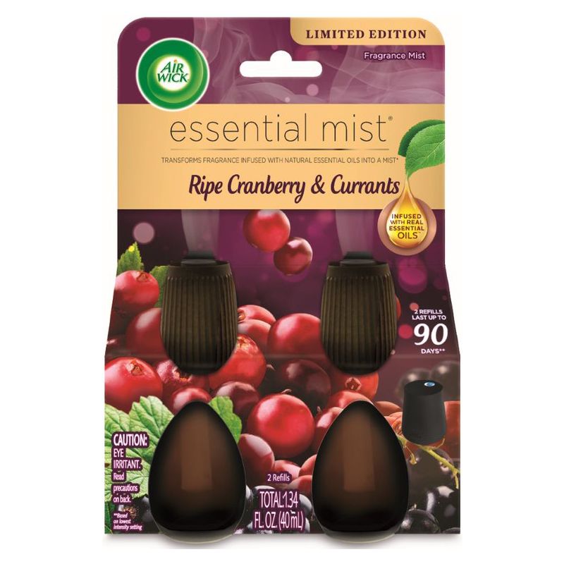 Air Wick Essential Mist Aromatherapy Diffusers Refill - Ripe Cranberry &#38; Currant - 1.34 fl oz, 1 of 6