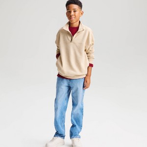 Boys' French Terry Relaxed Fit Quarter Zip Sweatshirt - Cat & Jack