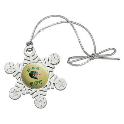 Alabama at Birmingham Blazers Logo Metal Snowflake Christmas Tree Holiday Ornament
