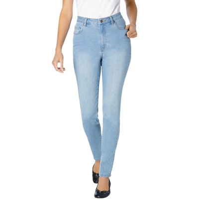 Woman Within Women's Plus Size Petite Comfort Curve Slim-Leg Denim Jean