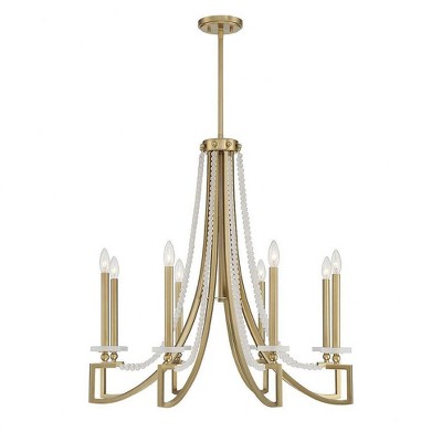 Savoy House Helen 8 - Light Chandelier in  Warm Brass
