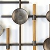 39.37" x 23.62" Metal and Wood Wall Sculpture Gunmetal - Stratton Home Décor: Contemporary Geometric Art - 2 of 4