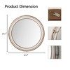CAVINAS Round Wall Mirror with Whitewash Edge,Farmhouse Circle Mirror with MDF Frame for Bathroom Vanity,Living Room,Entryway,Natural - 4 of 4