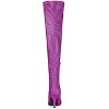 Allegra K Women's Glitter Pointed Toe Stiletto Heel Over the Knee High Boots - 4 of 4
