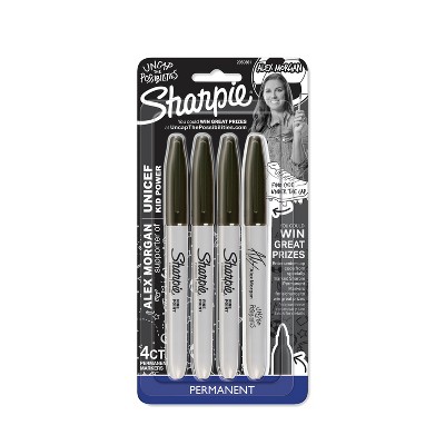 Sharpie 4pk Permanent Marker Black, Size: 4ct