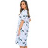 Just Love Womens Nightgown - Short Sleeve Henley Oversized Sleepwear Gown - 2 of 3