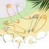 Unique Bargains Alloy DIY Boutonnieres Leaf Brooch Tray Stick Lapel Pin with Chain - 2 of 4