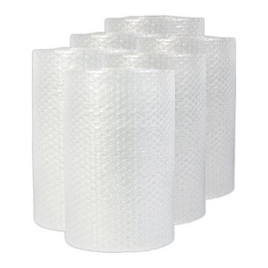 Universal Bubble Packaging, 0.5" Thick, 12" x 30 ft, Perforated Every 12", Clear, 6/Carton - 1 of 4