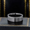 Jewelry Avalanche Mens Gunmetal Tungsten Carbide Wedding Band, Comfort-fit, Pipe Cut, 8mm - 3 of 4