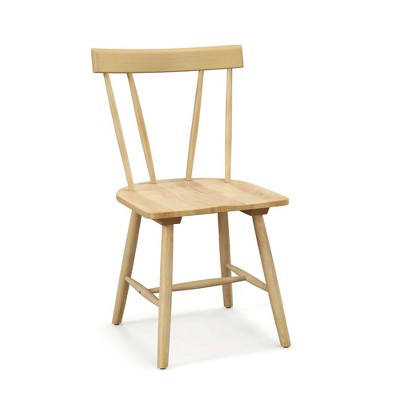 Natural Rubber Wood High Back Windsor Side Chairs