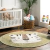 Nuloom Lumi Tiger Kids Pet Friendly Machine Washable Area Rug, Round 6', Ivory - 2 of 4