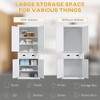Aghana Digitals 72.5" Freestanding White Kitchen Pantry Cabinet with Magnetic Doors, Adjustable - 4 of 4