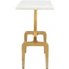 Zuo Clement Marble Side Table White & Gold - 2 of 4