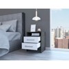 NicBex 2 Drawers Nightstand with Metal Handles,Bedside Table with Top Shelf,Modern Side Table for Bedroom - 2 of 4