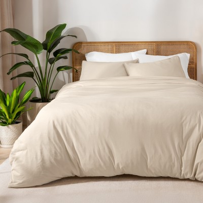 Organic Cotton Jersey Duvet Cover Set by Bare Home