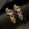 SOHI Women's Metallic Flora Drop Earrings - 2 of 4