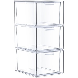 Sorbus Stackable Acrylic Drawers - Versatile, Space-Saving Storage Solution for Home, Kitchen, and Bathroom - 1 of 4