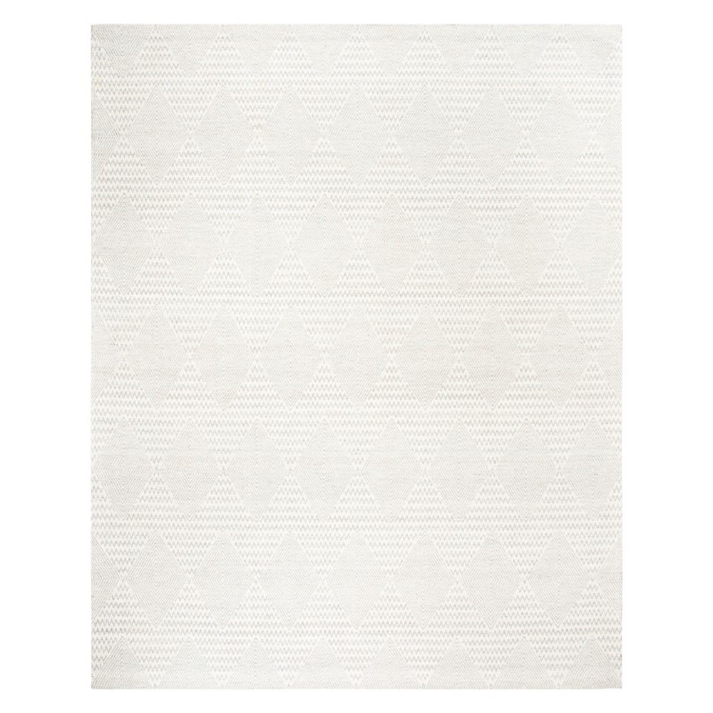 8'x10' Flossie Geometric Area Rug Silver/Ivory - Safavieh