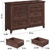 DobleePy 47" 6-Drawer Dresser, Wide Storage Cabinet, Freestanding Wooden Closet Dresser for Bedroom, Living Room, Entryway - 2 of 4