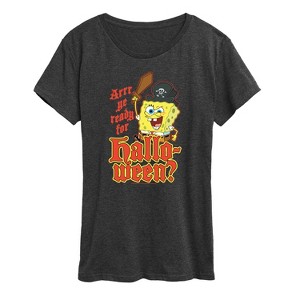 Women's - SpongeBob SquarePants - Arrr Ye Ready For Halloween Short Sleeve Graphic T-Shirt - 1 of 4