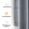 HLC.ME Abbey Faux Linen Semi Sheer Grommet Short Thick Curtain Tiers for Small Windows, Kitchen & Basement, Pair - 4 of 4
