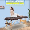 FDW Massage Table 2 Fold Portable Massage Table Spa Bed Massage Bed Height Adjustable Salon Tattoo Bed Lightweight Spa Table with Carry Case - 2 of 4