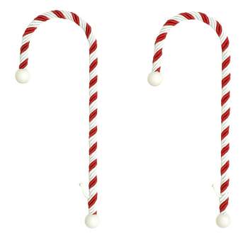 2ct Candy Cane Stocking Holder - Haute Décor