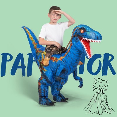 Joyfy Dinosaur Inflatable Halloween Costume for Kids – Ride-On Raptor Halloween Fun!