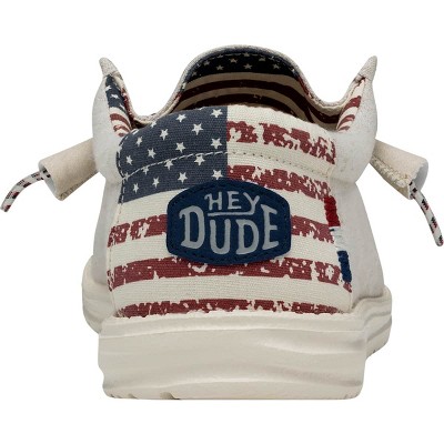 HEYDUDE Men Wally Patriotic, 4th of July Patriotic Shoes , Off White Patriotic, 5 — фото 6