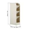 Unique Bargains Plastic Large Capacity 4 Compartments Makeup Brush Pencil Holder - 2 of 4
